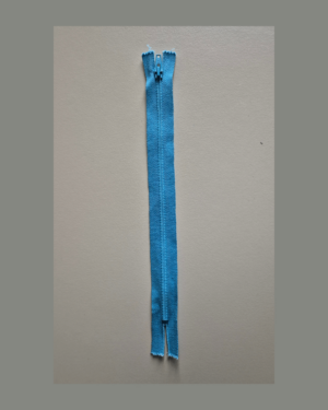 Fermeture éclair de 22 centimètres de couleur bleue