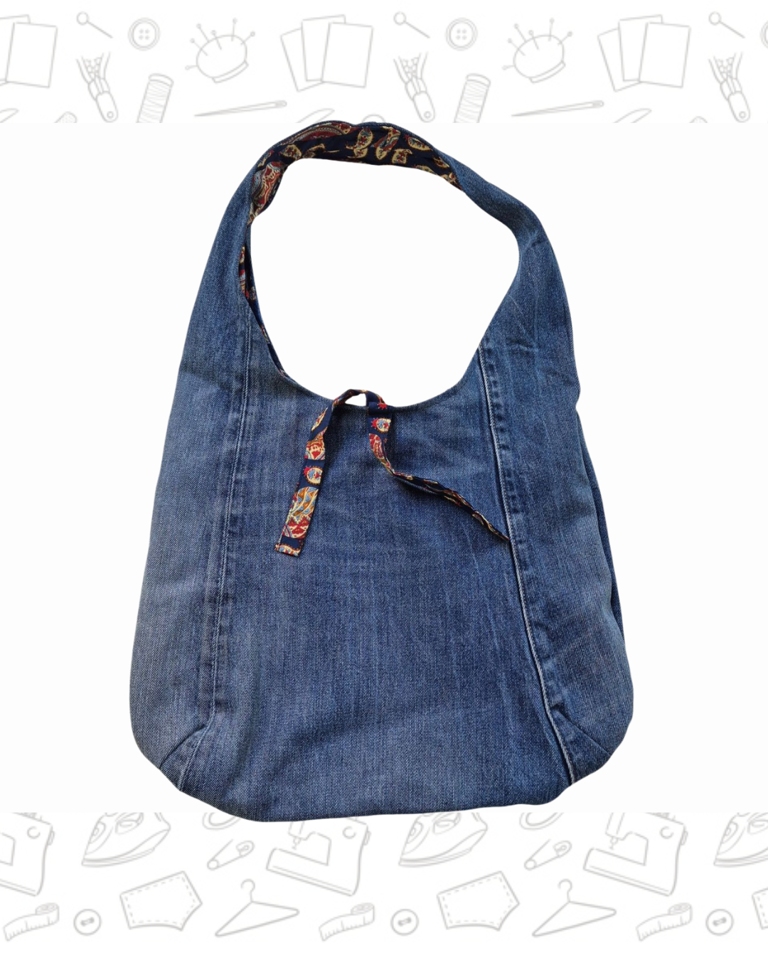 Sac en Jean bleu de forme besace