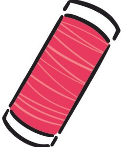 Bobine de fil rouge
